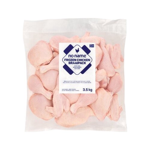 No Name IQF Frozen Chicken Braaipack 3.5kg